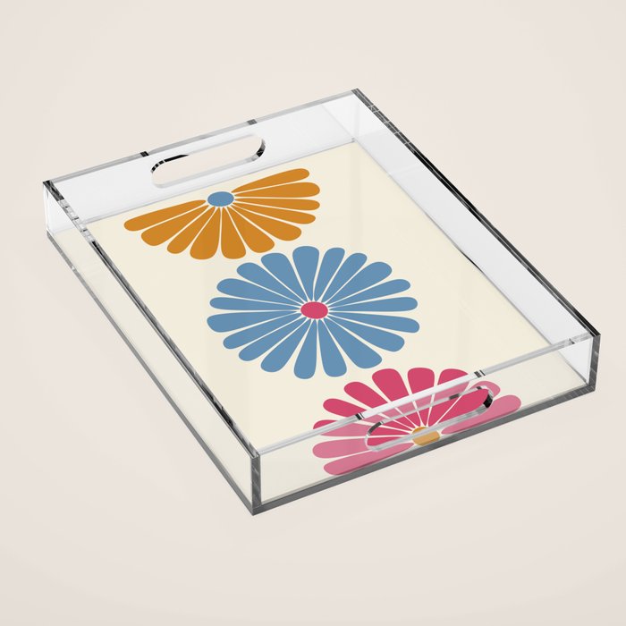Retro Summer Daisies V Acrylic Tray Gallery Image 1