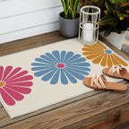 Retro Summer Daisies V Outdoor Rug Gallery Image 2