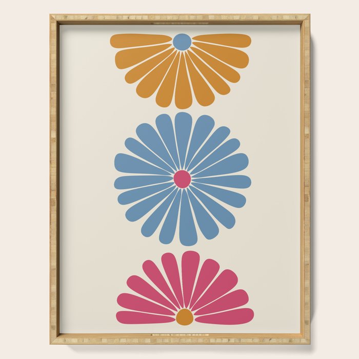 Retro Summer Daisies V Serving Tray Gallery Image 1