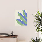Color Block Abstract Leaf - Blue Green Poster Gallery Image 2