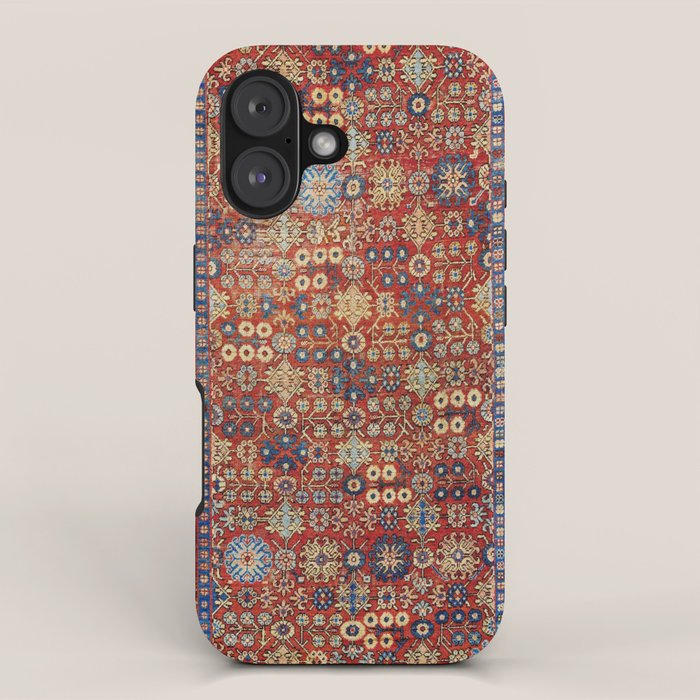Khotan Antique East Turkestan Rug Print iPhone Case Gallery Image 1