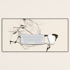 Two Geese - Minimalist Drawing Desk Mat Gallery Image 1