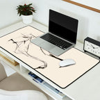 Two Geese - Minimalist Drawing Desk Mat Gallery Image 2