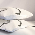 Two Geese - Minimalist Drawing Pillow Sham Gallery Image 3