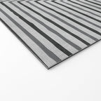 Black Gray Lines Abstract Geometric Minimalism Artwork Welcome Mat Gallery Image 2