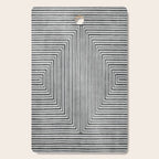 Black Gray Lines Abstract Geometric Minimalism Artwork Cutting Board Gallery Image 1