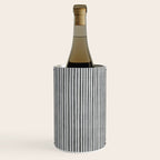 Black Gray Lines Abstract Geometric Minimalism Artwork Wine Chiller Gallery Image 1