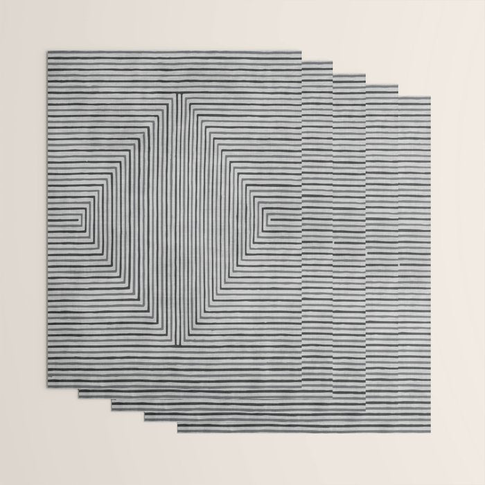 Black Gray Lines Abstract Geometric Minimalism Artwork Wrapping Paper Gallery Image 3