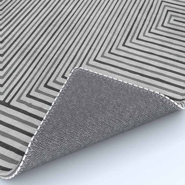 Black Gray Lines Abstract Geometric Minimalism Artwork Rug Gallery Image 4