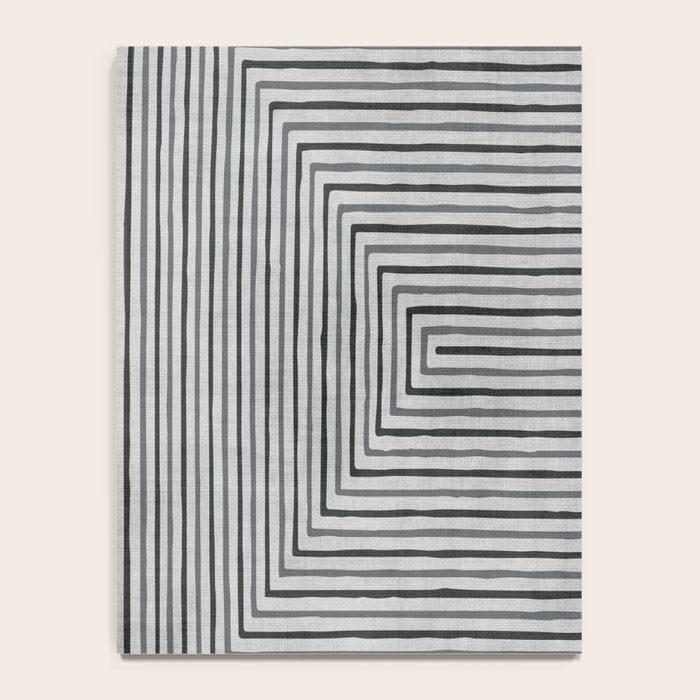 Black Gray Lines Abstract Geometric Minimalism Artwork Notebook Gallery Image 4
