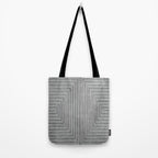 Black Gray Lines Abstract Geometric Minimalism Artwork Tote Bag Gallery Image 2