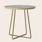 Black Gray Lines Abstract Geometric Minimalism Artwork Side Table Gallery Image 1