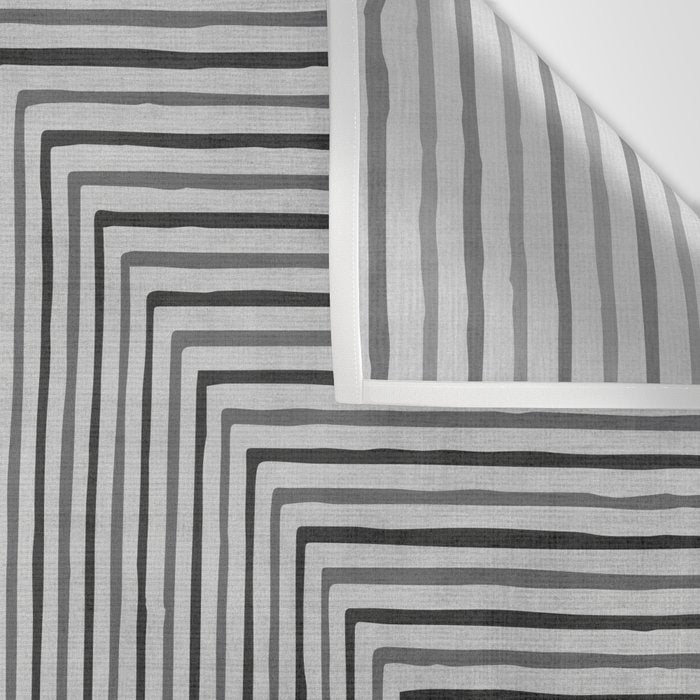 Black Gray Lines Abstract Geometric Minimalism Artwork Wall Tapestry Gallery Image 3