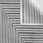 Black Gray Lines Abstract Geometric Minimalism Artwork Wall Tapestry Gallery Image 3