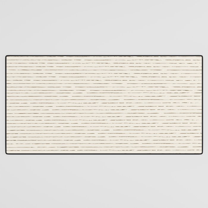 Lines (Cream & Chocolate) Desk Mat Gallery Image 3
