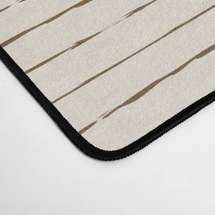 Lines (Cream & Chocolate) Desk Mat Gallery Image 4