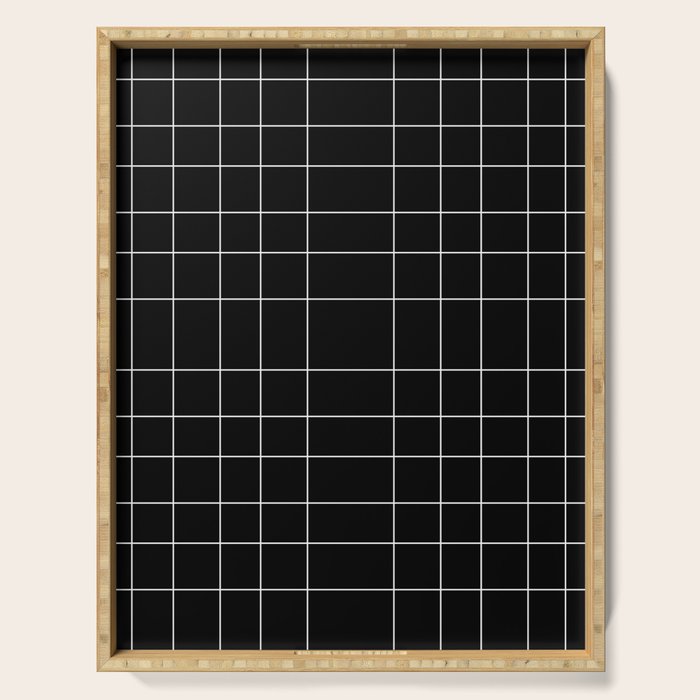 black and white Serving Tray Gallery Image 1