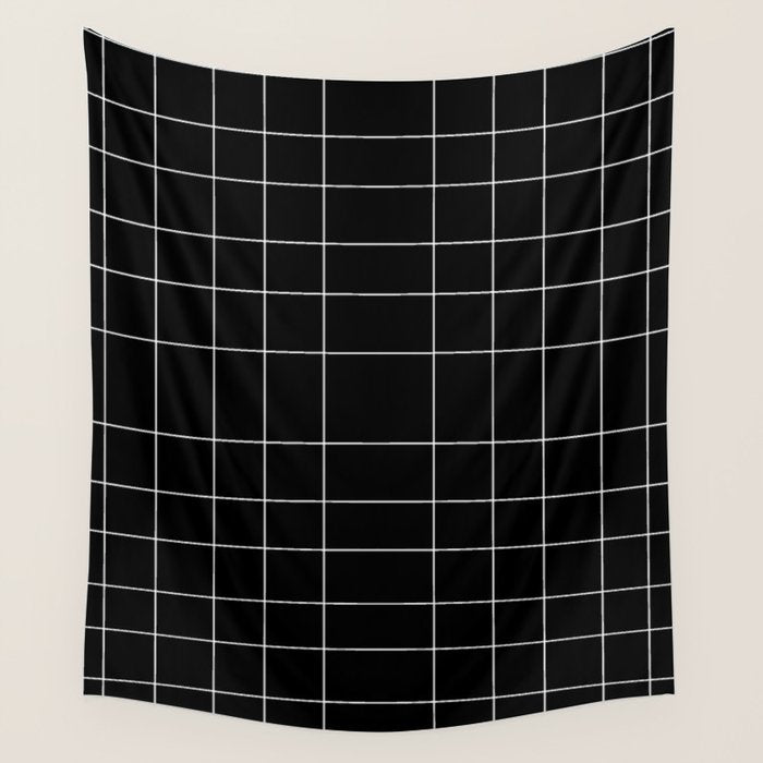 black and white Wall Tapestry Gallery Image 4