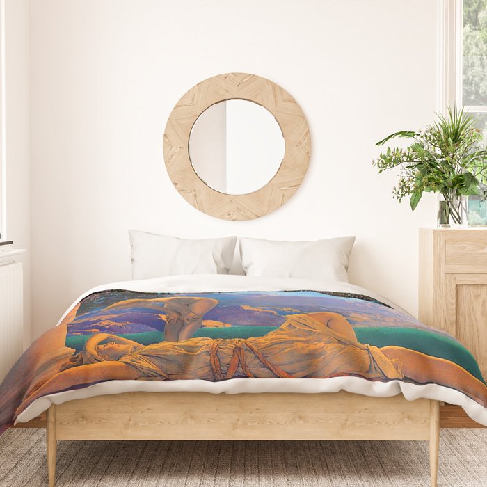 Maxfield Parrish Daybreak 1922 Duvet Cover Gallery Image 3