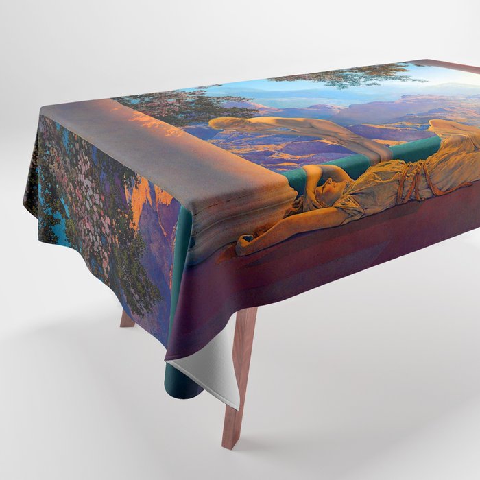 Maxfield Parrish Daybreak 1922 Tablecloth Gallery Image 1