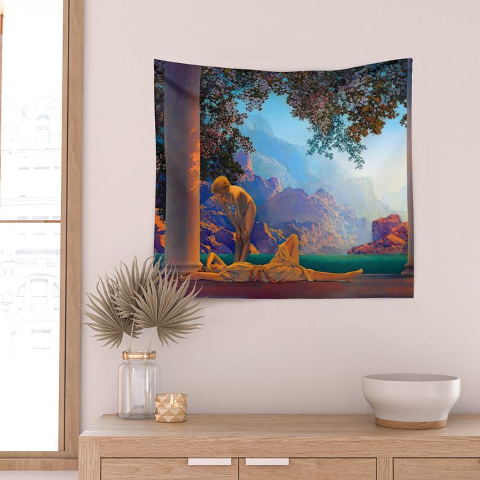 Maxfield Parrish Daybreak 1922 Wall Tapestry Gallery Image 2