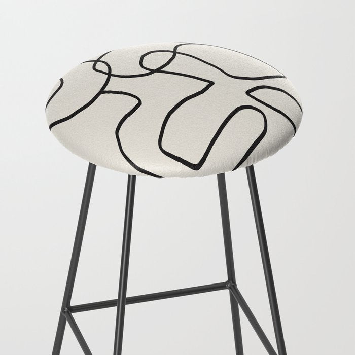 Abstract line art 15 Stool Gallery Image 2