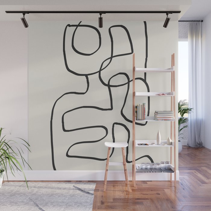 Abstract line art 15 Wall Mural Gallery Image 1