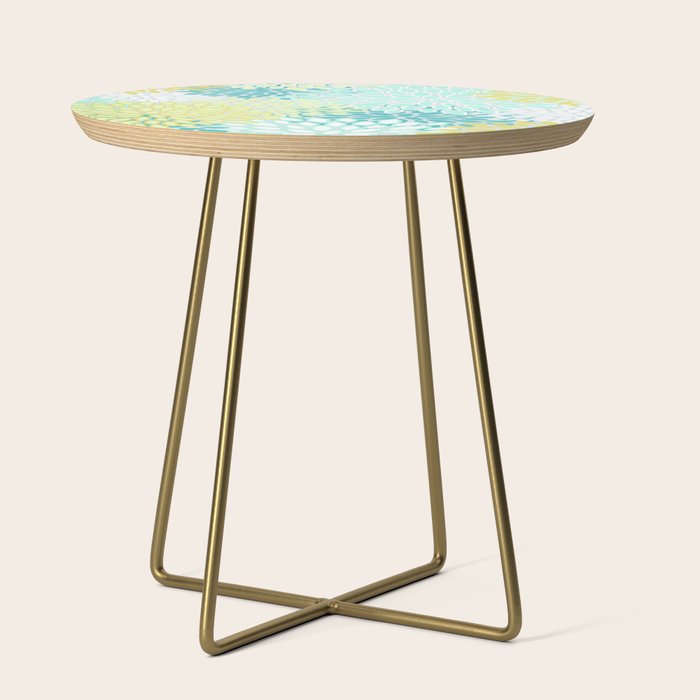 Floral Prints, Teal, Turquoise and Yellow Side Table Gallery Image 1