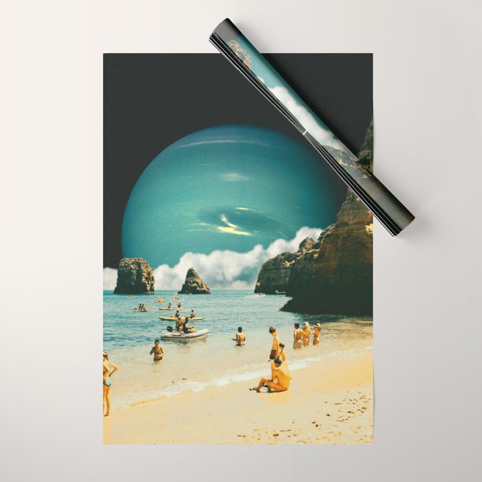 Space Beach Wrapping Paper Gallery Image 1
