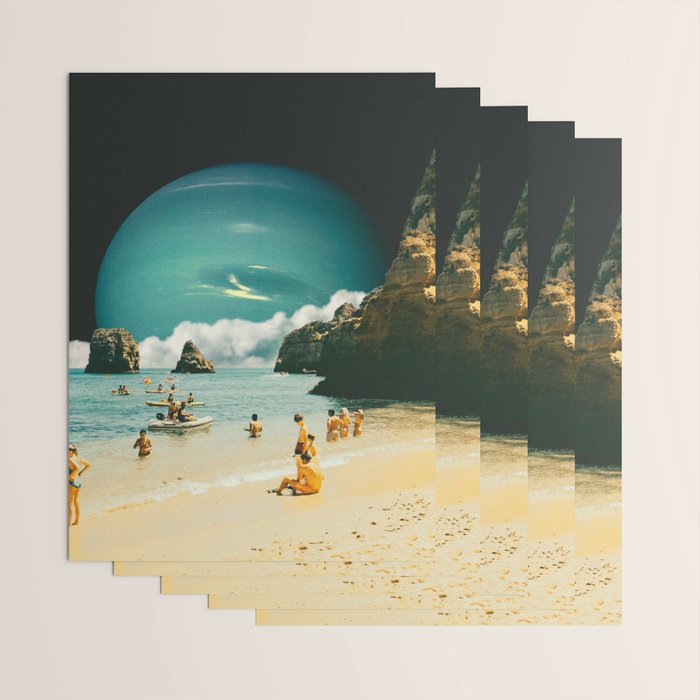 Space Beach Wrapping Paper Gallery Image 3