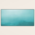 Best Seller Aqua Teal Turquoise Watercolor Ombre Gradient Blend Abstract Art - Aquarium SW 6767 Desk Mat Gallery Image 3