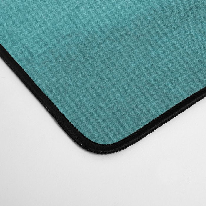 Best Seller Aqua Teal Turquoise Watercolor Ombre Gradient Blend Abstract Art - Aquarium SW 6767 Desk Mat Gallery Image 4