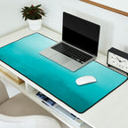 Best Seller Aqua Teal Turquoise Watercolor Ombre Gradient Blend Abstract Art - Aquarium SW 6767 Desk Mat Gallery Image 2