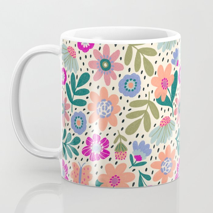 Summer Floral Pattern Coffee Mug Gallery Image 3