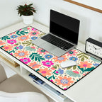 Summer Floral Pattern Desk Mat Gallery Image 2