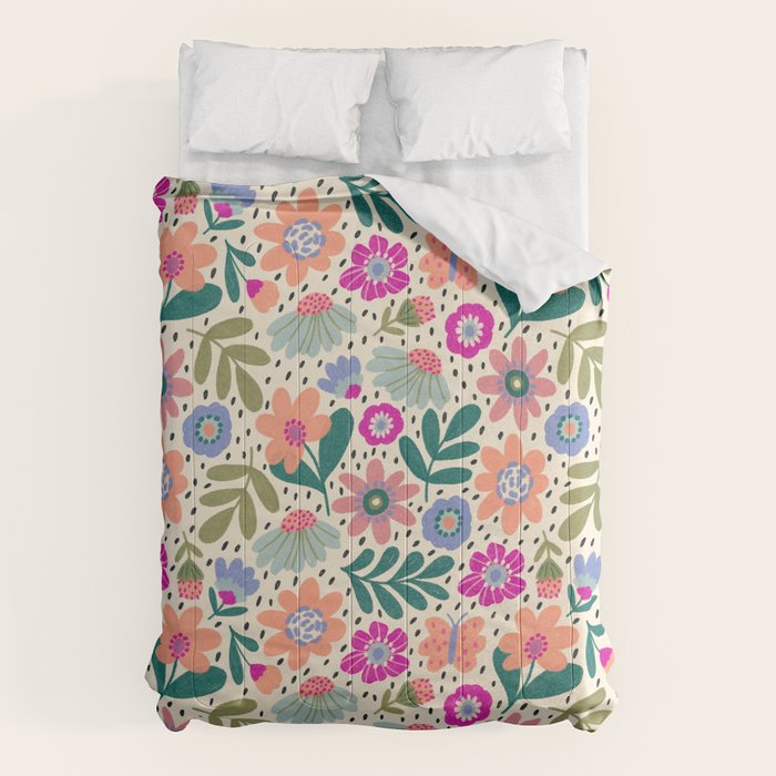 Summer Floral Pattern Comforter Gallery Image 6