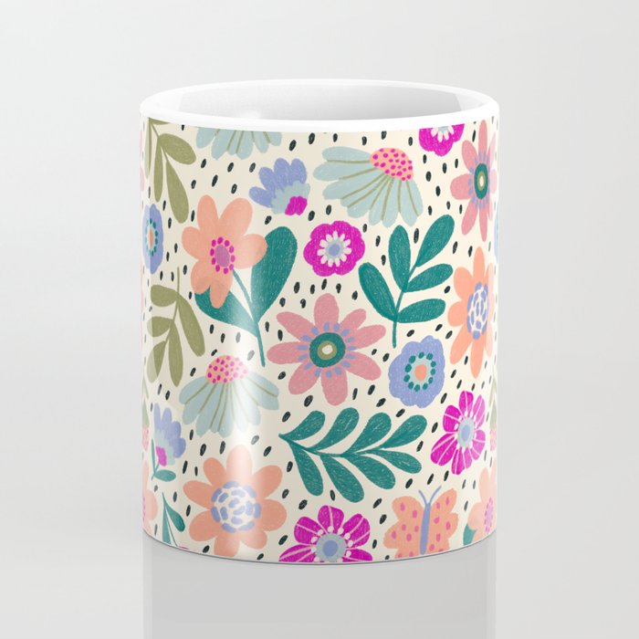 Summer Floral Pattern Coffee Mug Gallery Image 4