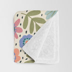 Summer Floral Pattern Throw Blanket Gallery Image 3