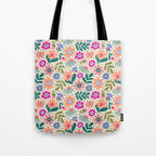 Summer Floral Pattern Tote Bag Gallery Image 1