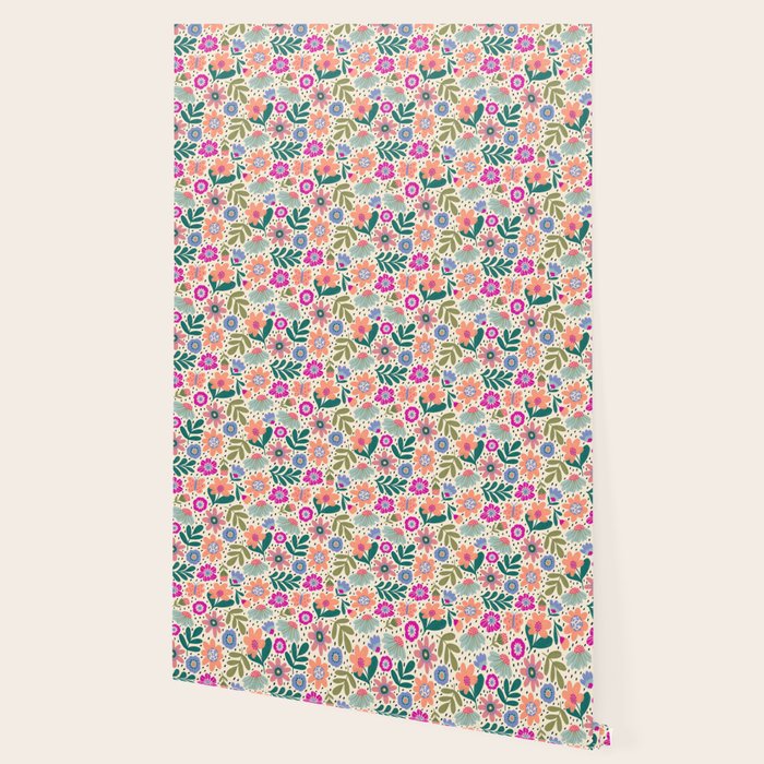 Summer Floral Pattern Wallpaper Gallery Image 2