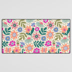 Summer Floral Pattern Desk Mat Gallery Image 3
