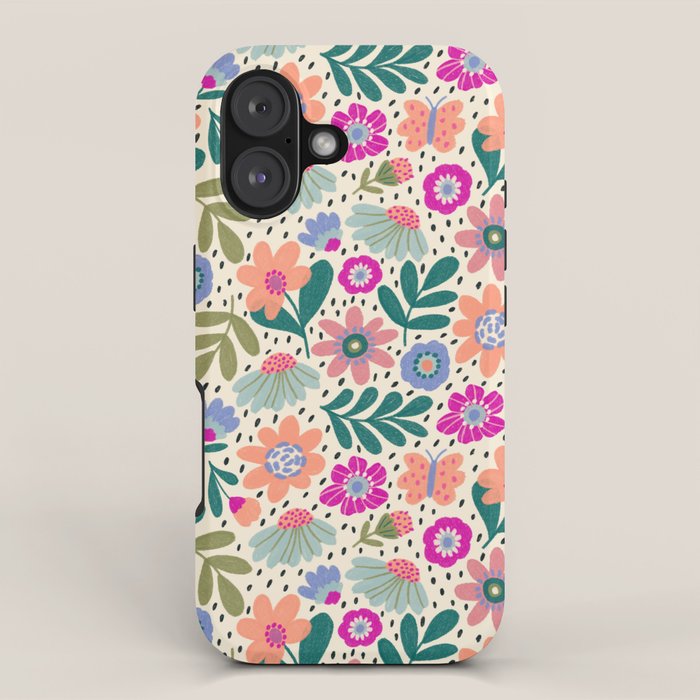 Summer Floral Pattern iPhone Case Gallery Image 1