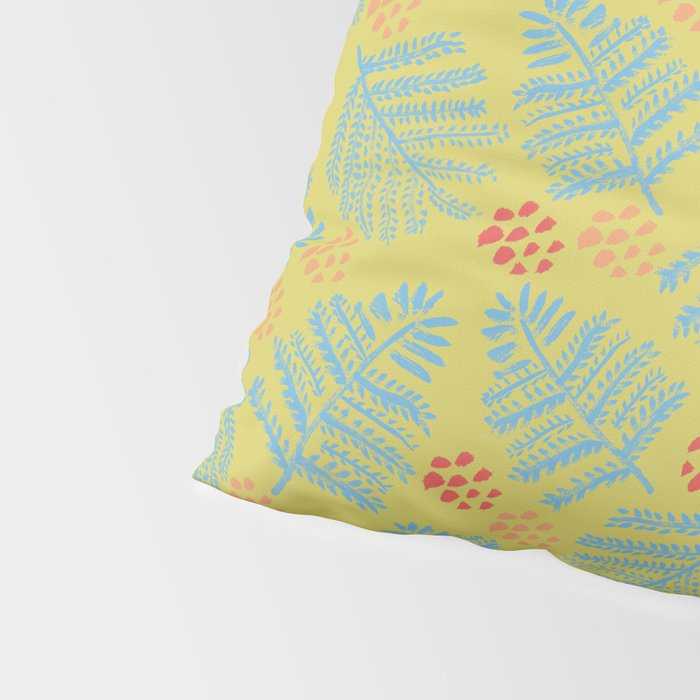 Winter & Woodsy Pine Trees in Yellow & Blue Pillow Sham Gallery Image 4