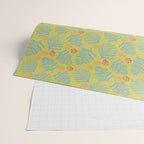 Winter & Woodsy Pine Trees in Yellow & Blue Wrapping Paper Gallery Image 2