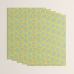 Winter & Woodsy Pine Trees in Yellow & Blue Wrapping Paper Gallery Image 3