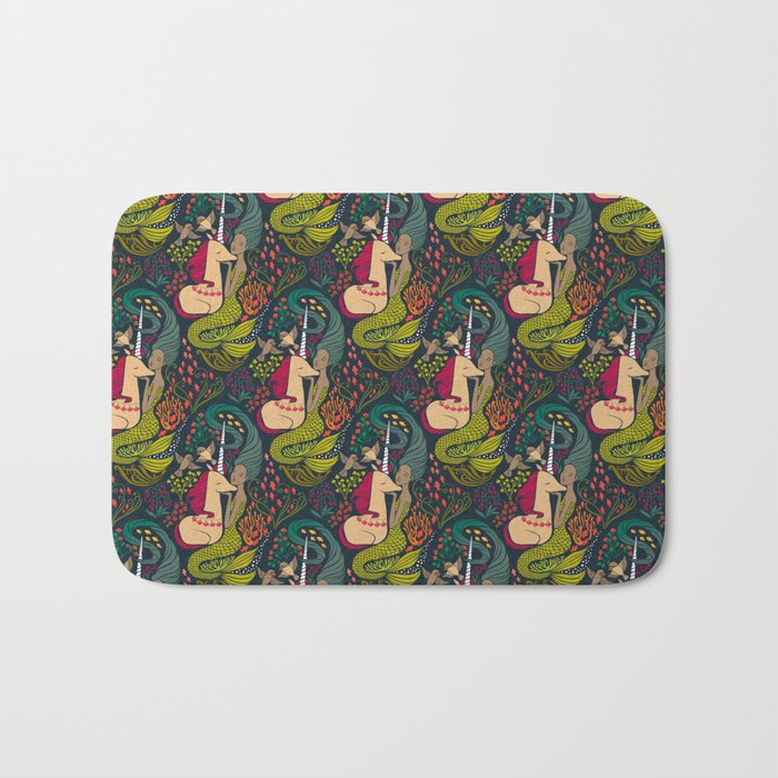 The Mermaid And The Unicorn Bath Mat