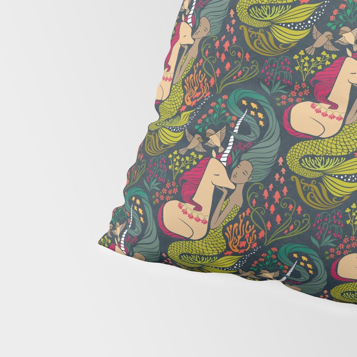 The Mermaid and the Unicorn Pillow Sham Gallery Image 4