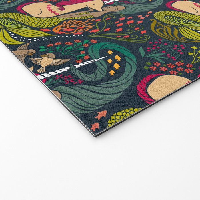 The Mermaid and the Unicorn Welcome Mat Gallery Image 2