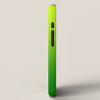 Bright Chartreuse Green Ombre iPhone Case Gallery Image 2