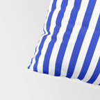 Cobalt Blue and White Vertical Deck Chair Stripe Pillow Sham Gallery Image 4